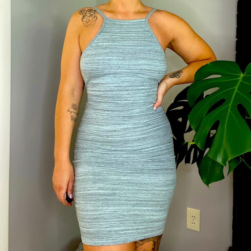 Open Back Cotton Mini Dress